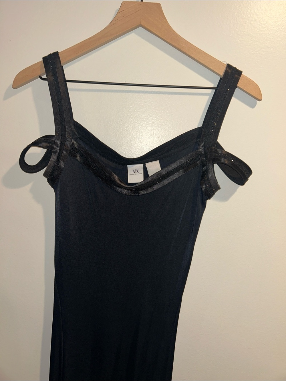 Armani Exchange Black off the Shoulder Strap Midi Dress - Picture 6 of 6